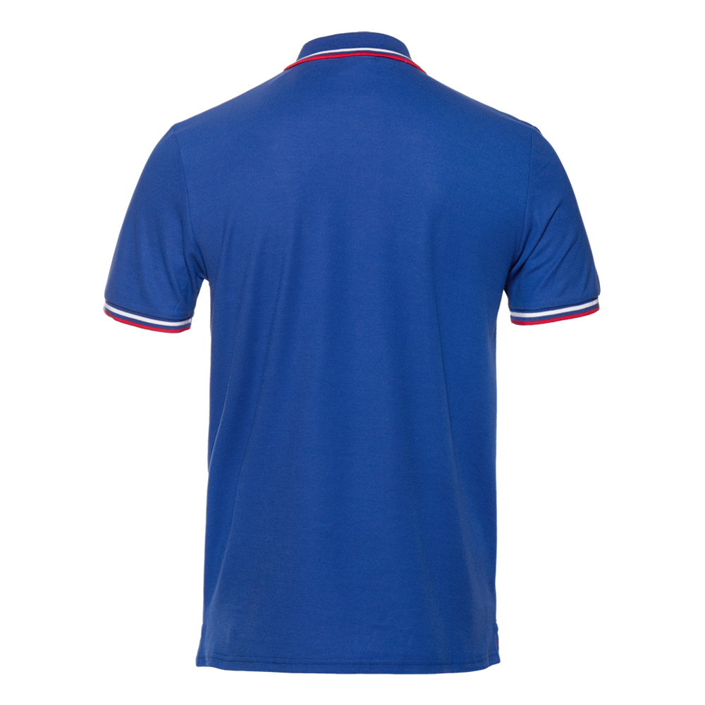 Рубашка поло мужская триколор STAN хлопок/полиэстер 185, 04RUS, Синий,  (16/1)  (44/XS)