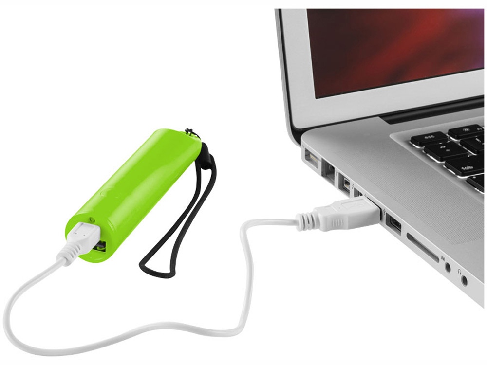 Портативное зарядное устройство Beam, 2200 mAh, лайм