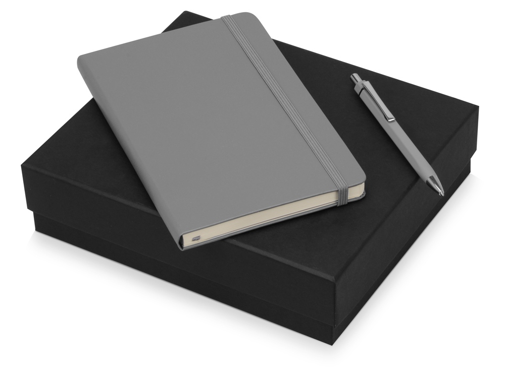 Подарочный набор Moleskine Hemingway с блокнотом А5 и ручкой с логотипом  | Print Logo
