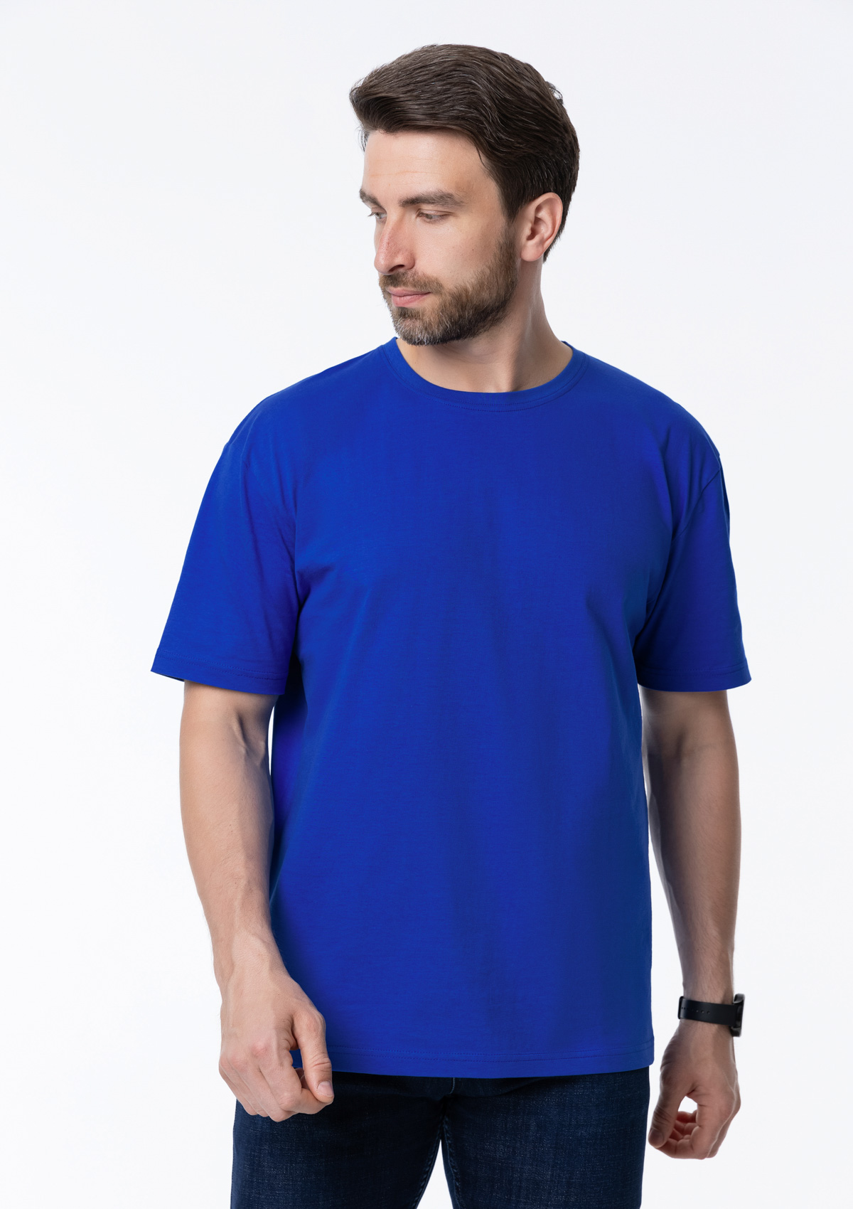 Футболка унисекс без бокового шва STAN хлопок 160, 02, Синий,  (16/1)  (60-62/5XL)