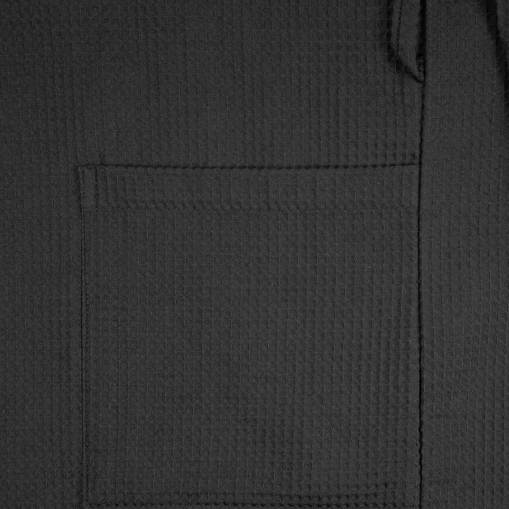 Халат вафельный Kimono, черный, размер XL/XXL