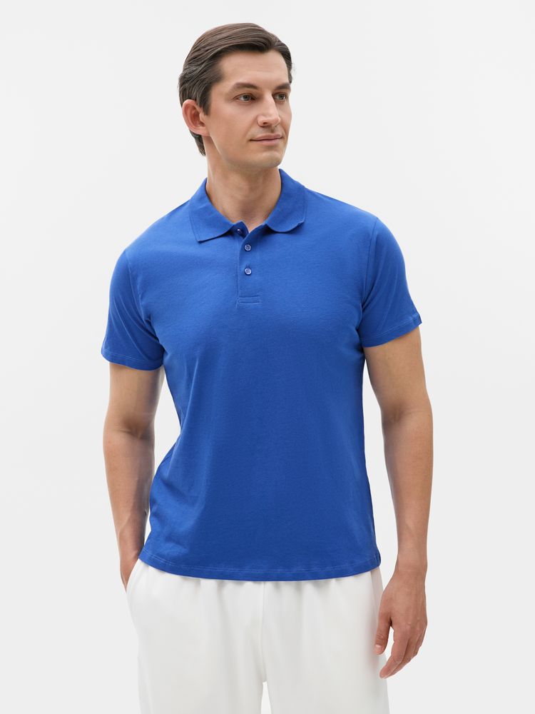 Рубашка поло мужская Prescott men 170 ярко-синяя, размер XL