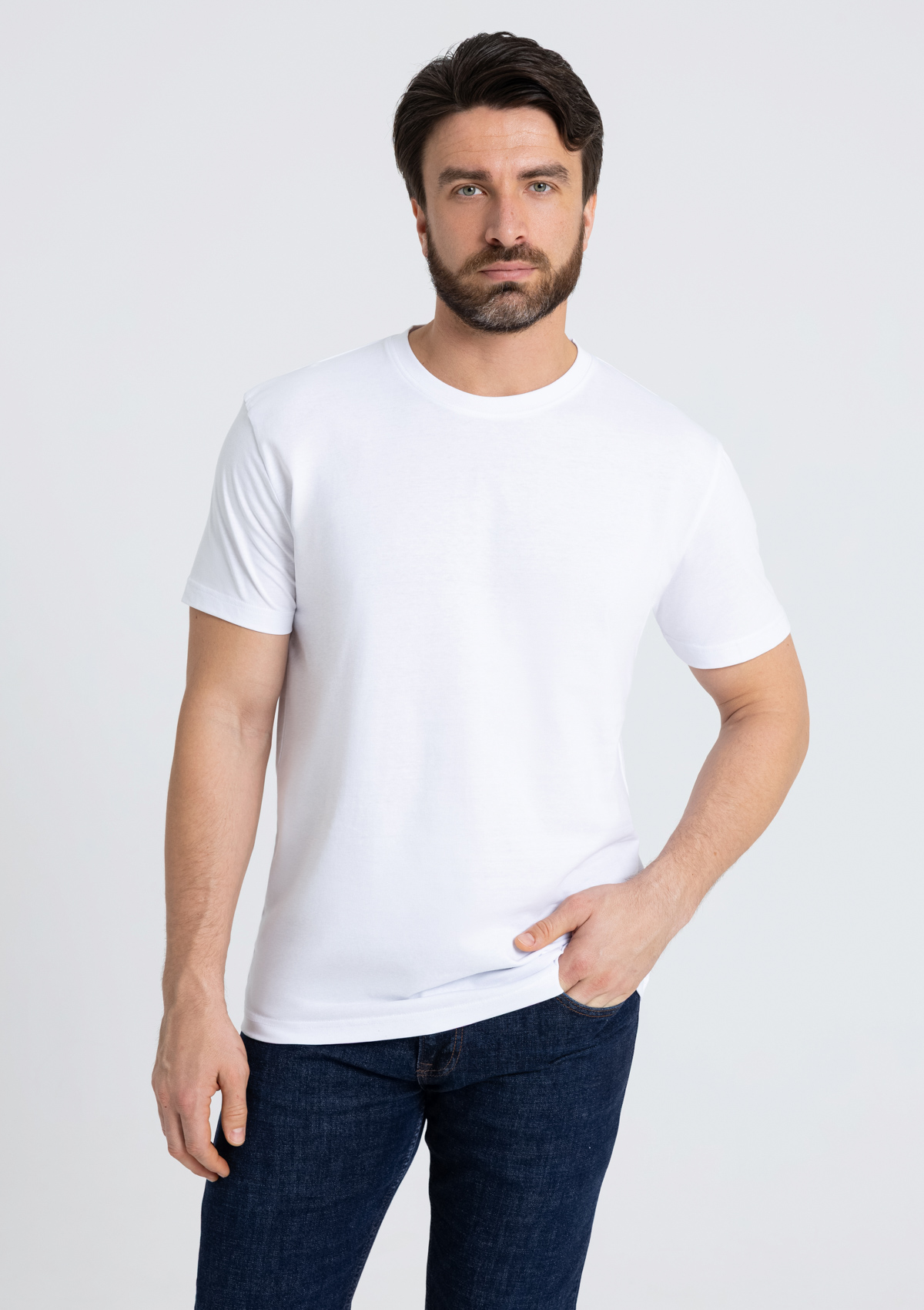 Футболка мужская STAN хлопок 180, 08U, Белый,  (10/1)  (54/XXL)
