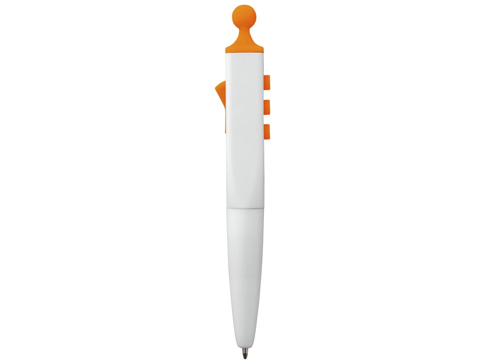 Ручка шариковая Clic Pen, белый/оранжевый