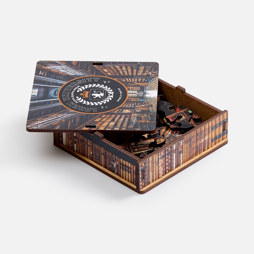 Деревянный пазл в шкатулке PuzzleBox на заказ фото на сайте Print Logo.