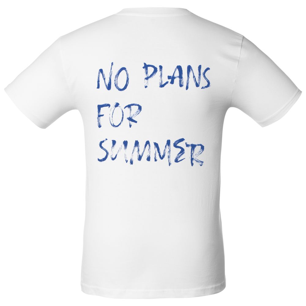 Футболка No Plans For Summer, белая, размер XXL