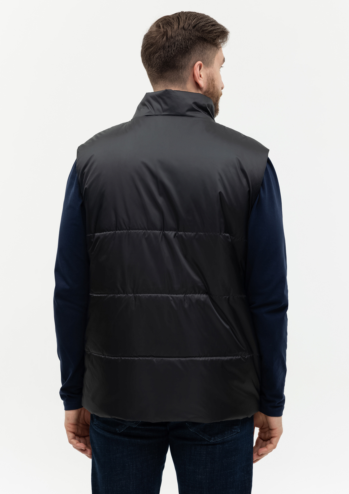 Жилет унисекс STAN утепленный таффета 210T,200, 84, Чёрный,  (20)  (54/XXL)
