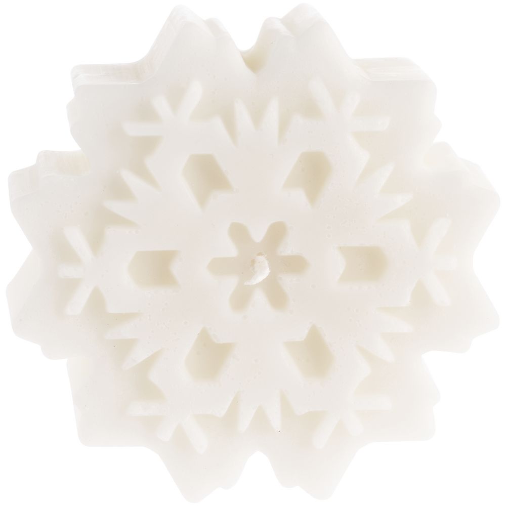Свеча Snowflame 3, белая с логотипом сделано в России | Print Logo