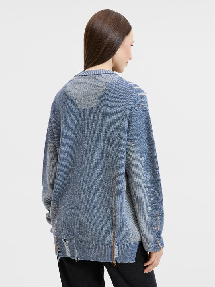 Джемпер Denim свободного силуэта на заказ, полушерсть, размер XL