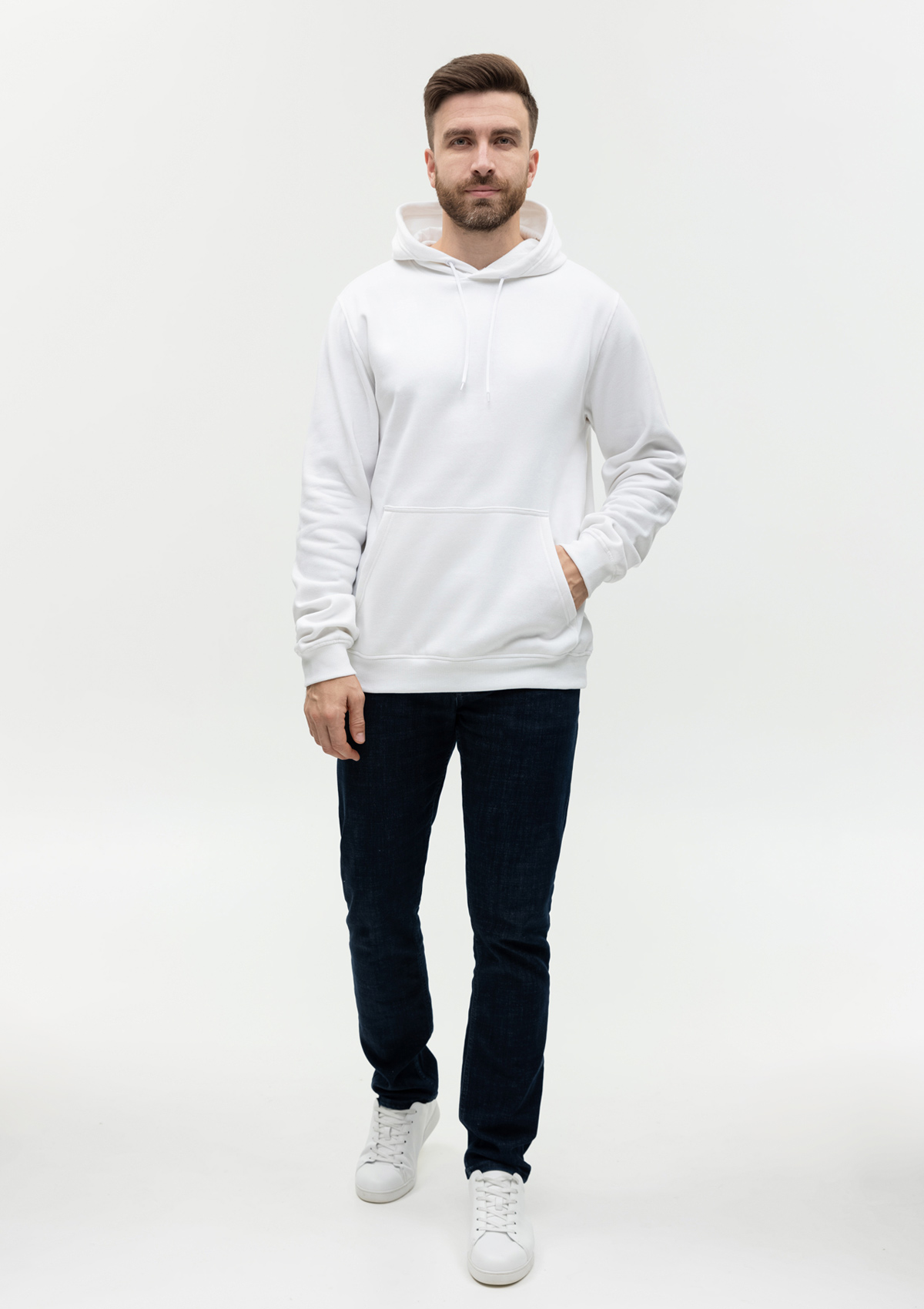 Худи унисекс STAN футер с начёсом 260, 20, Белый,  (10/1)  (56/XXXL)