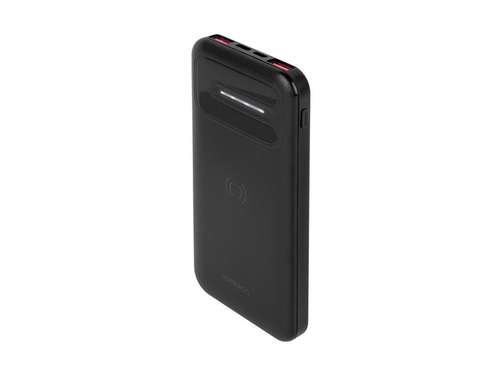 Внешний беспроводной аккумулятор NEO Discover Pro, 10000 mAh с логотипом Rombica | Print Logo