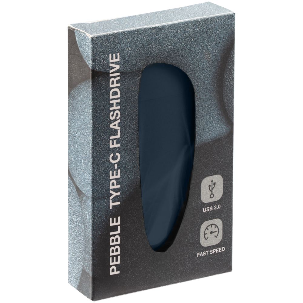 Флешка Pebble Type-C, USB 3.0, серая
