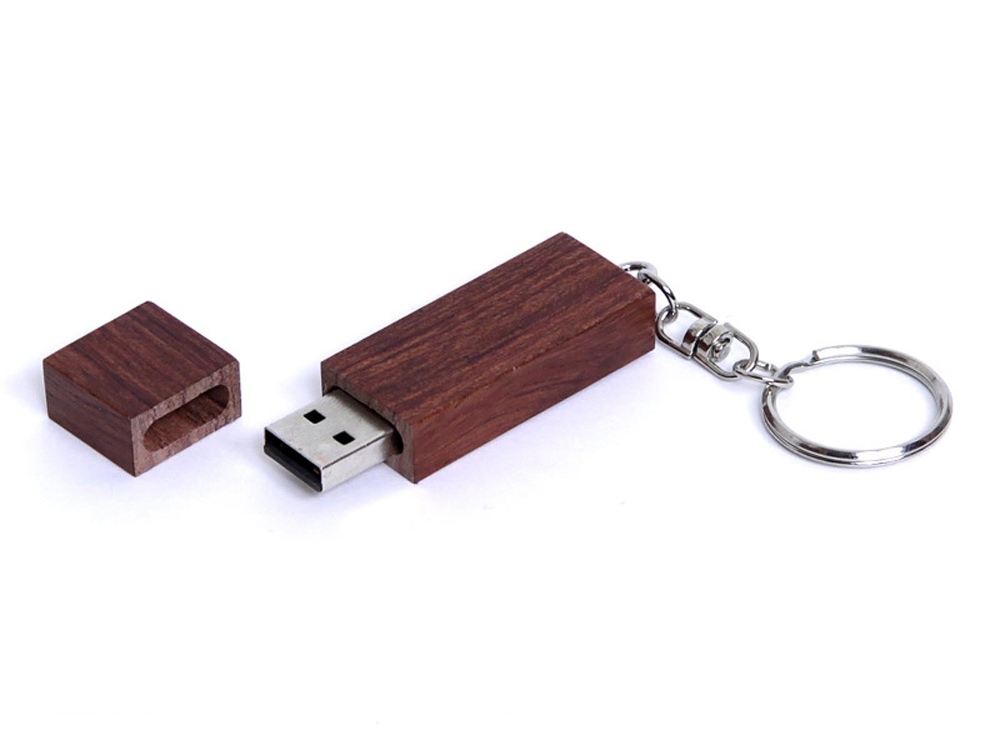 USB 3.0- флешка на 128 Гб прямоугольная форма, колпачок с магнитом с логотипом  | Print Logo