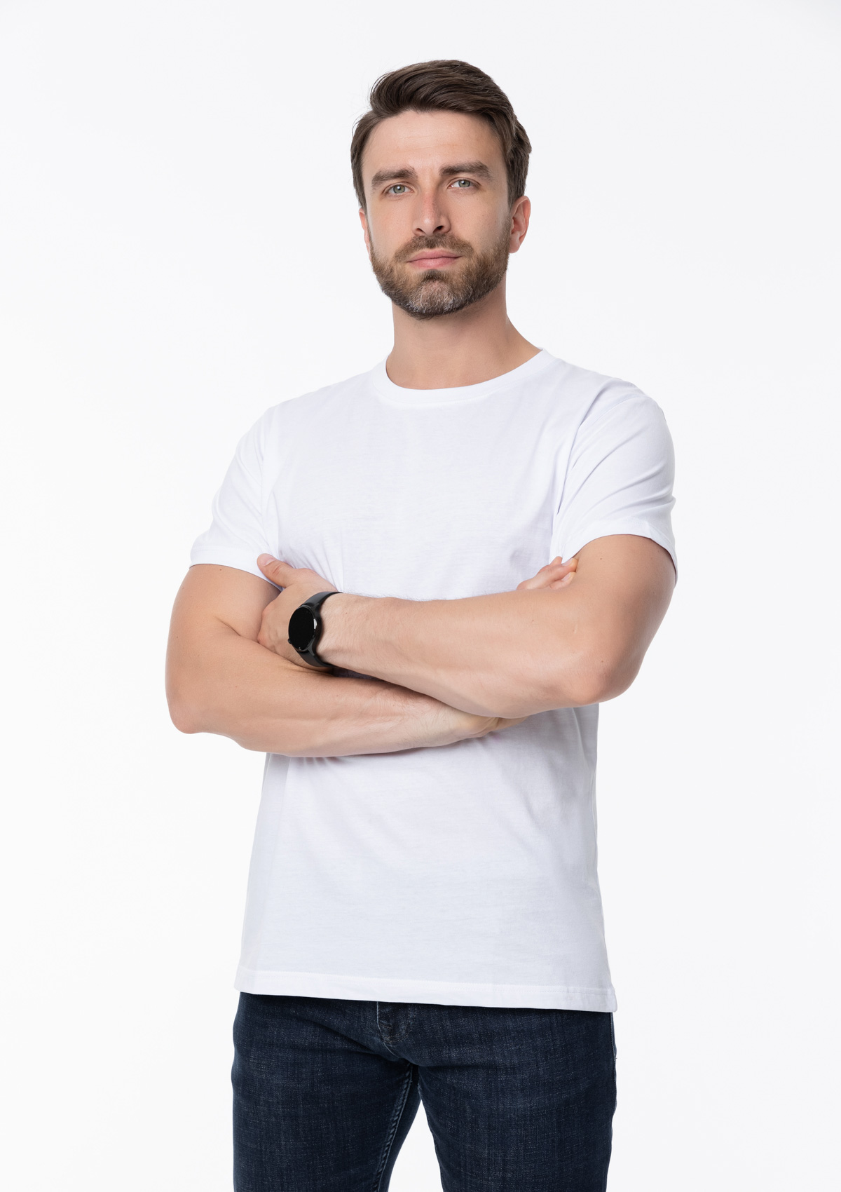 Футболка унисекс STAN, хлопок 150, 51, Белый,  (10/1)  (48/M)