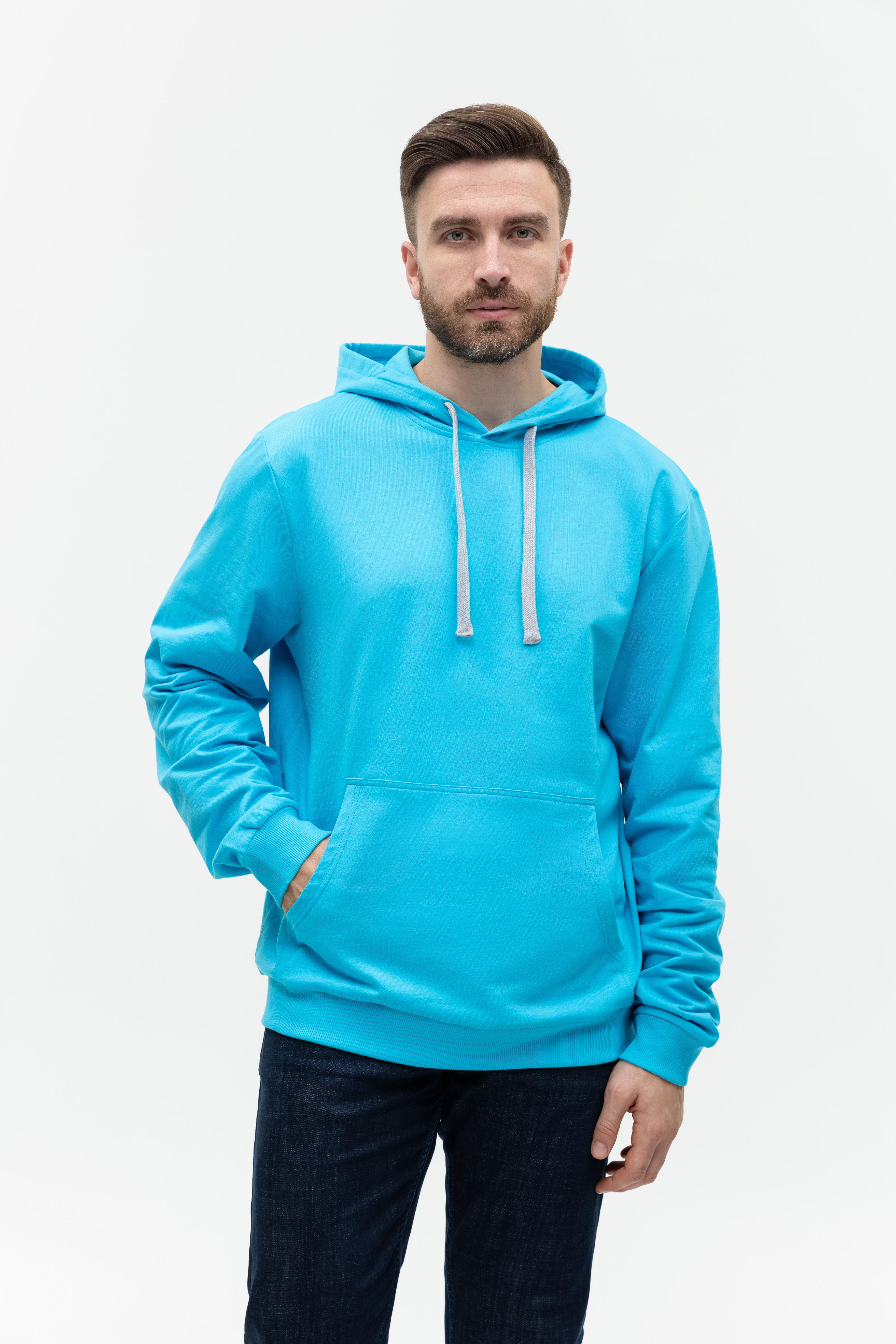 Худи унисекс STAN футер без начёса 260, 23, Бирюзовый,  (32)  (44/XS)