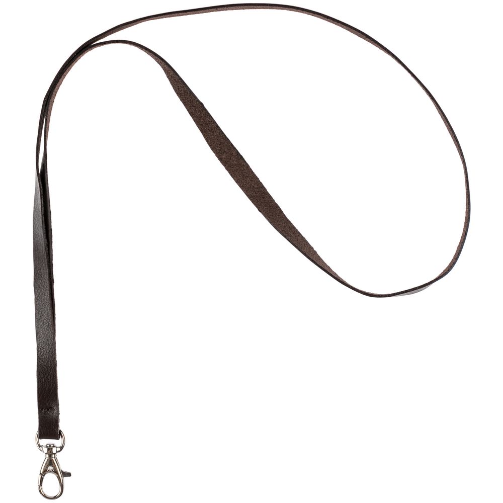 Лента для бейджа Leather Long — пример нанесения логотипа () | Print Logo