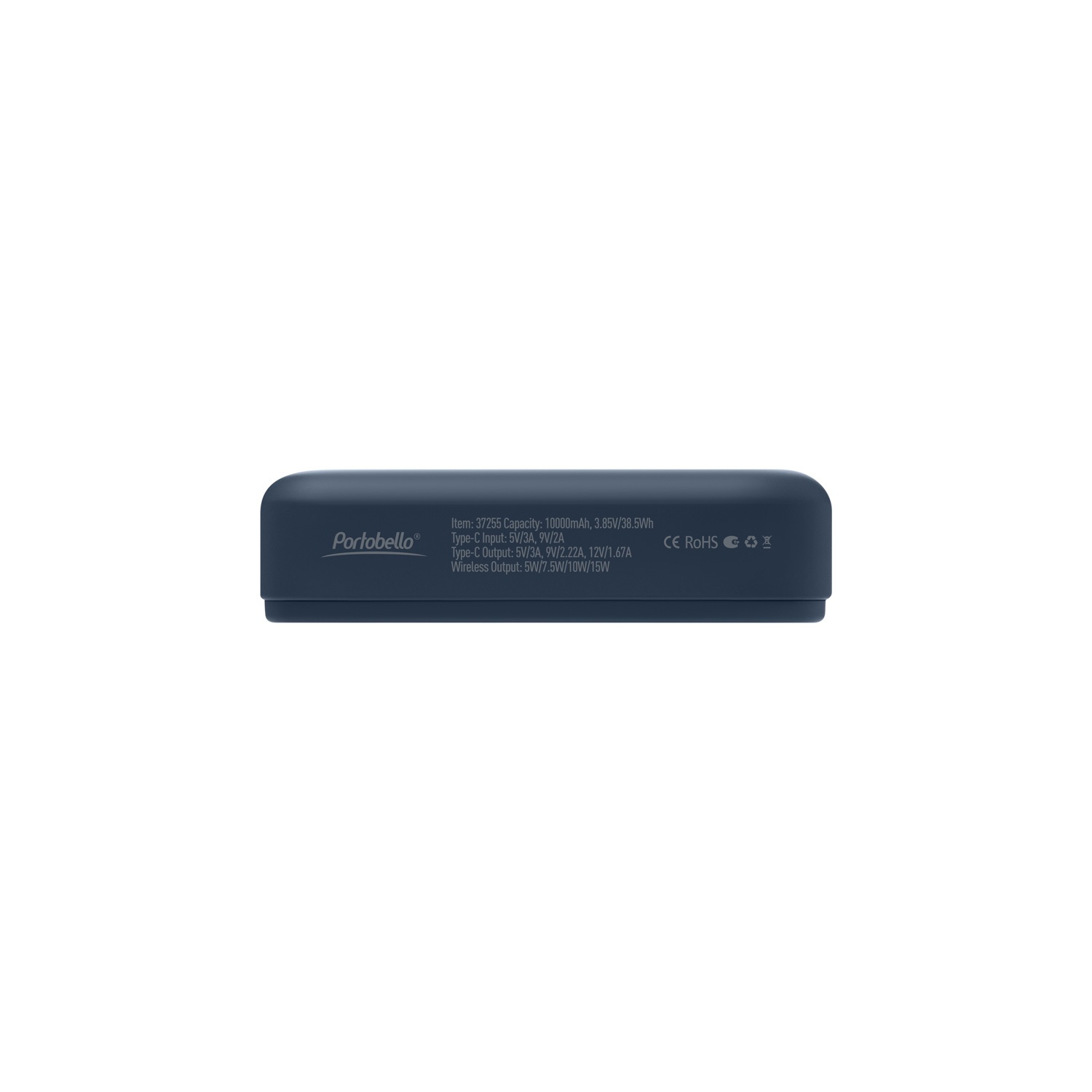 Внешний аккумулятор Union PD 10000mAh с функцией беспроводной зарядки 15W, синий