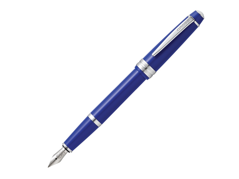 Ручка перьевая Bailey Light Blue, перо XF с логотипом Cross | Print Logo