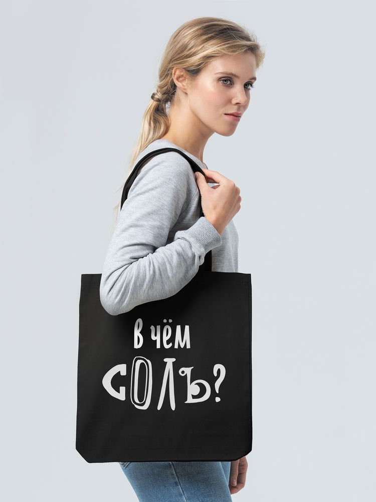Холщовая сумка «В чем соль» — пример нанесения логотипа (Соль) | Print Logo
