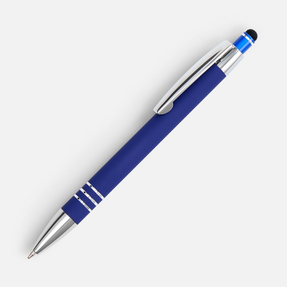 Ручка шариковая Sansen Soft Touch со стилусом с логотипом  | Print Logo