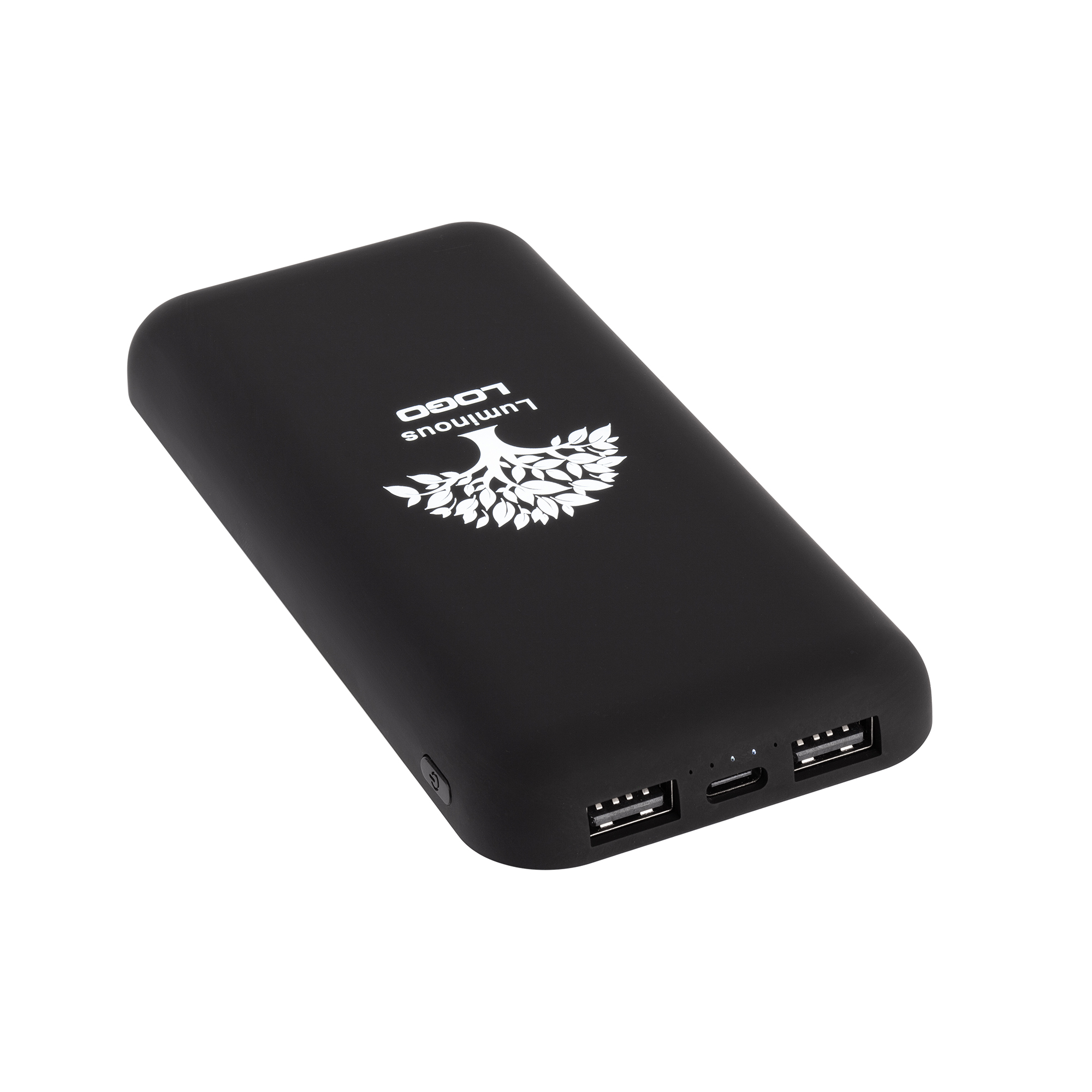 Беспроводное зарядное устройство "Sticky SOFTTOUCH", 10000 mAh с подсветкой логотипа и присосками фото на сайте Print Logo.