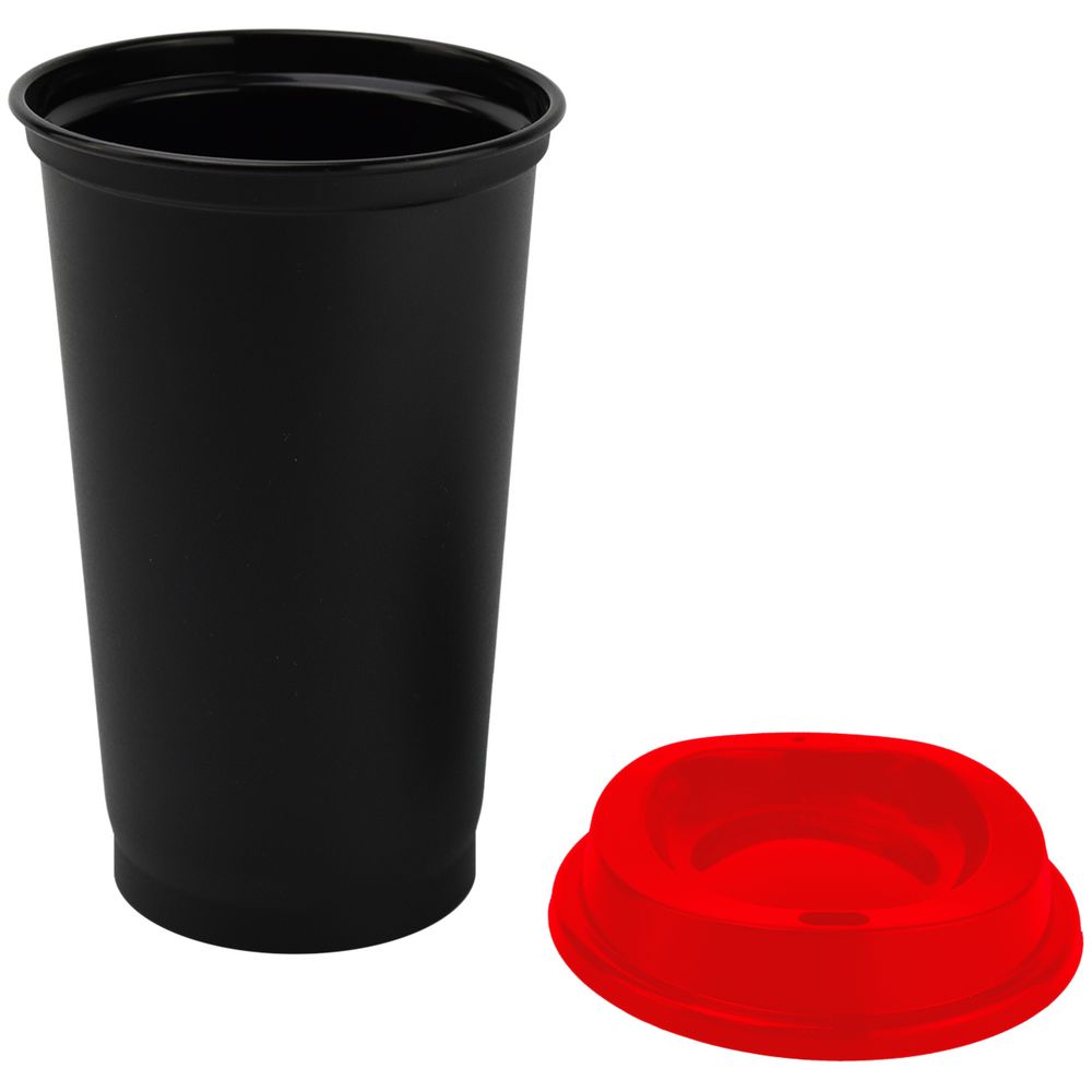 Стакан с крышкой Color Cap Black