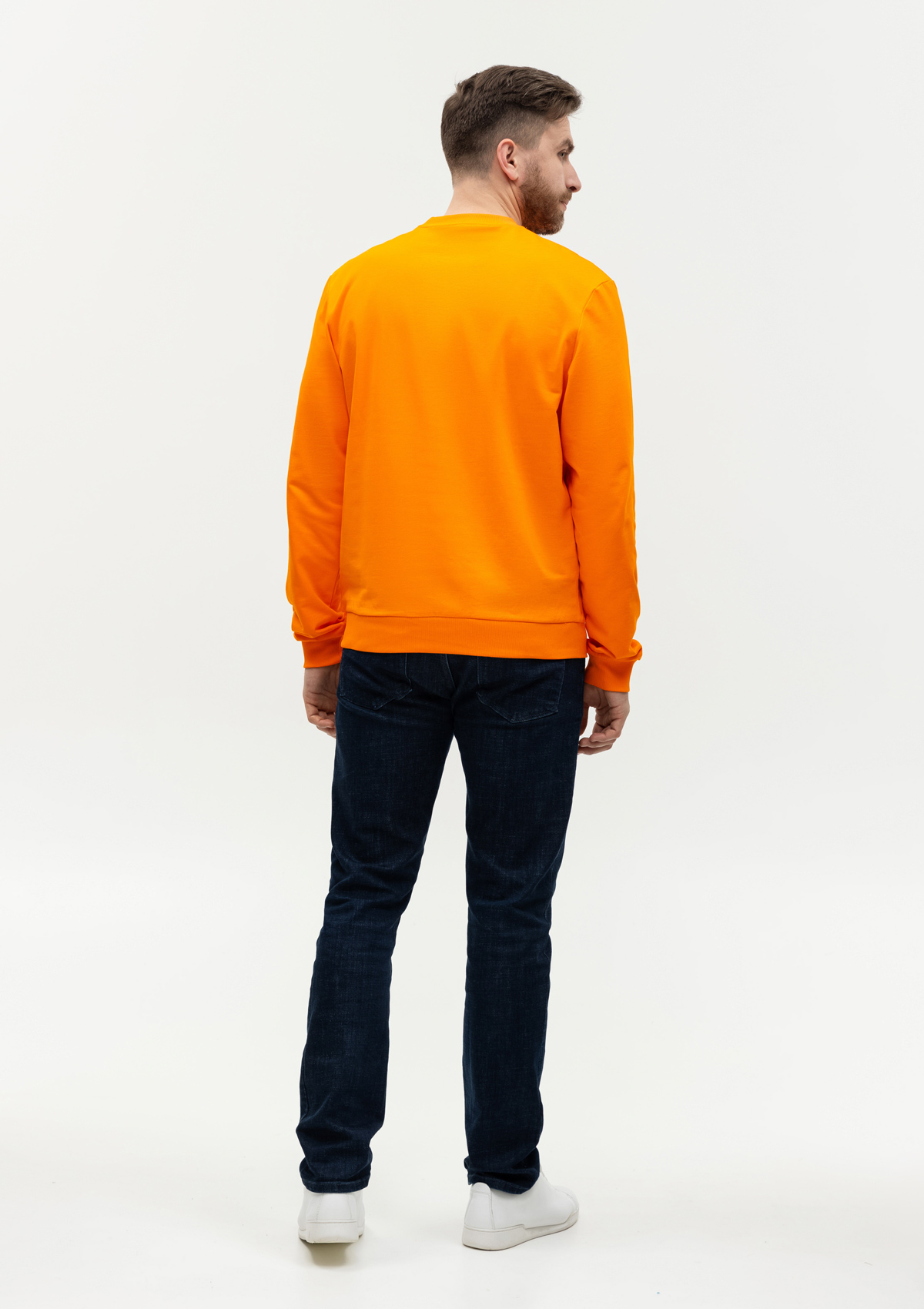 Свитшот унисекс STAN футер без начёса, 260, 63, Оранжевый,  (28/1)  (54/XXL)
