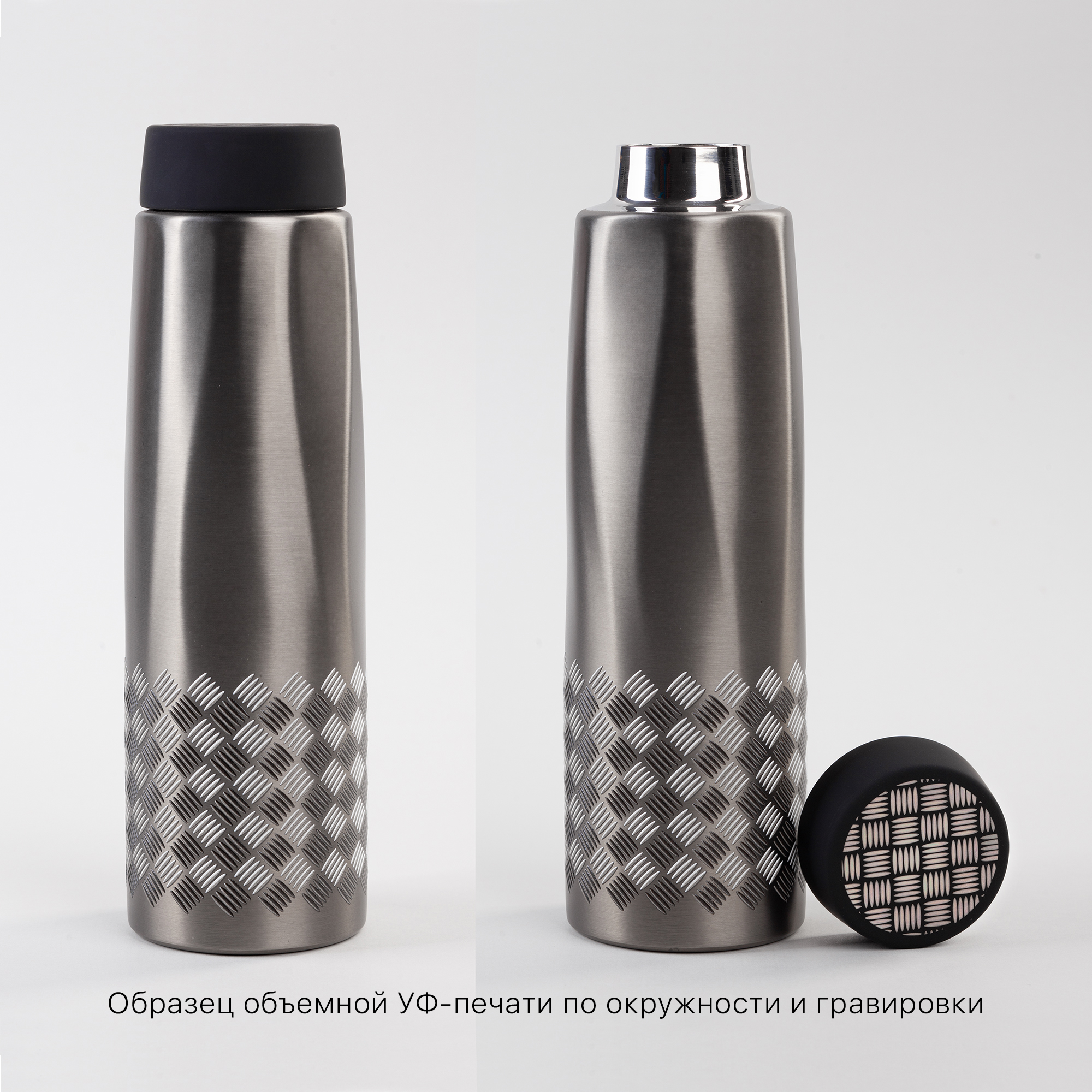 Термос "Calypso" 500 мл, стальной корпус, крышка в покрытии soft touch, коробка фото на сайте Print Logo.