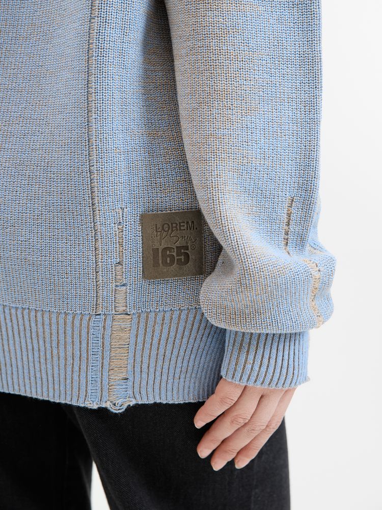 Джемпер Denim свободного силуэта на заказ, полушерсть, размер XL