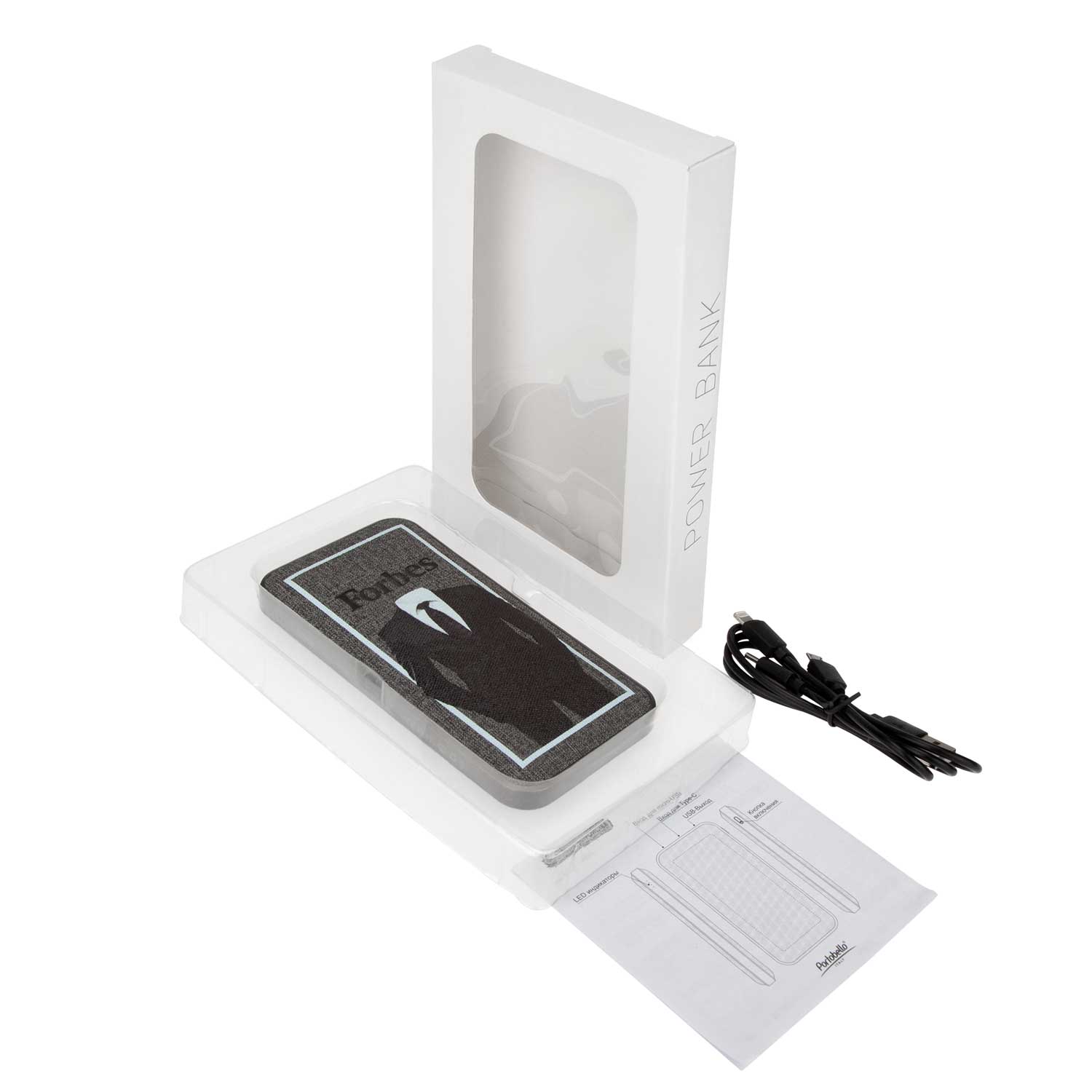 Внешний аккумулятор Твид PB (Tweed PB) 10000 mAh, зеленый фото на сайте Print Logo.