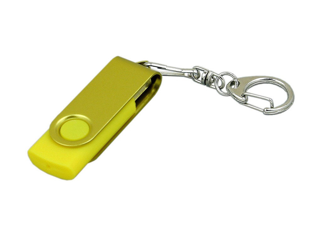USB 3.0- флешка промо на 128 Гб с поворотным механизмом и однотонным металлическим клипом с логотипом  | Print Logo