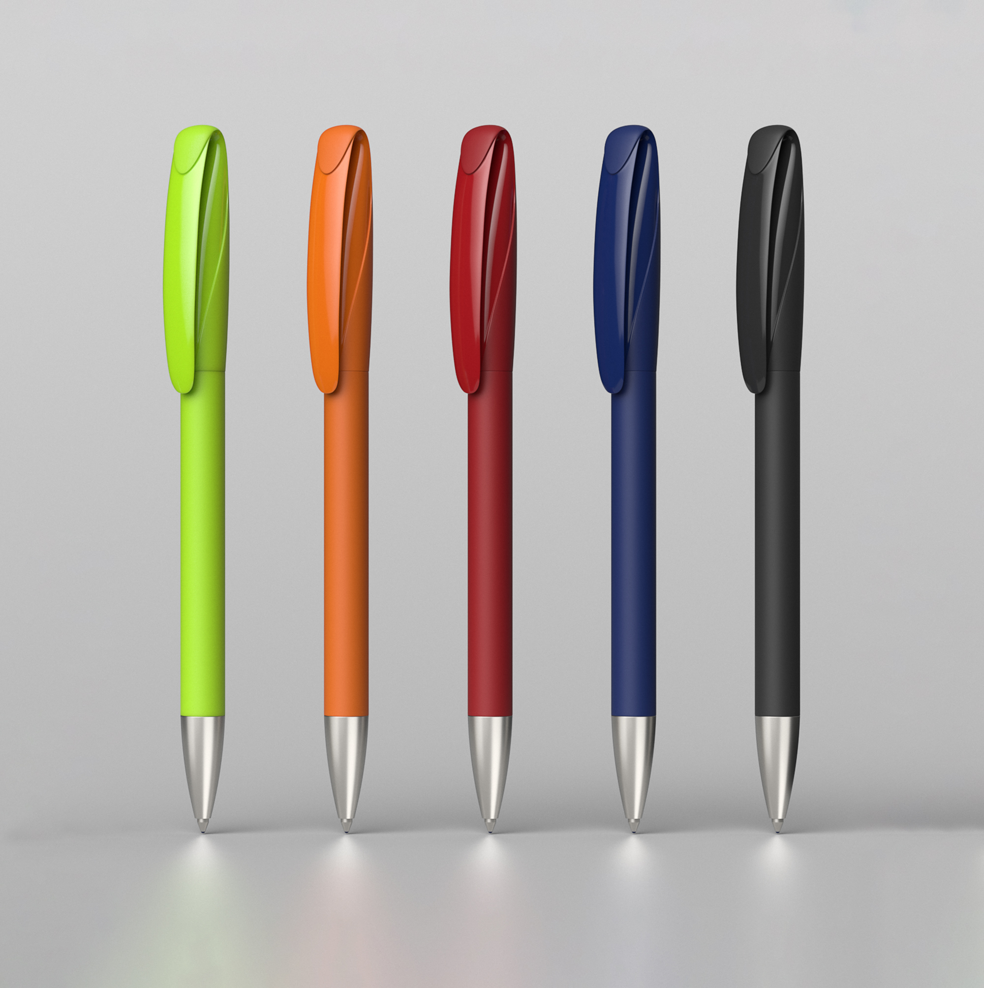 Ручка шариковая BOA SOFTTOUCH M, покрытие soft touch, зеленое яблоко