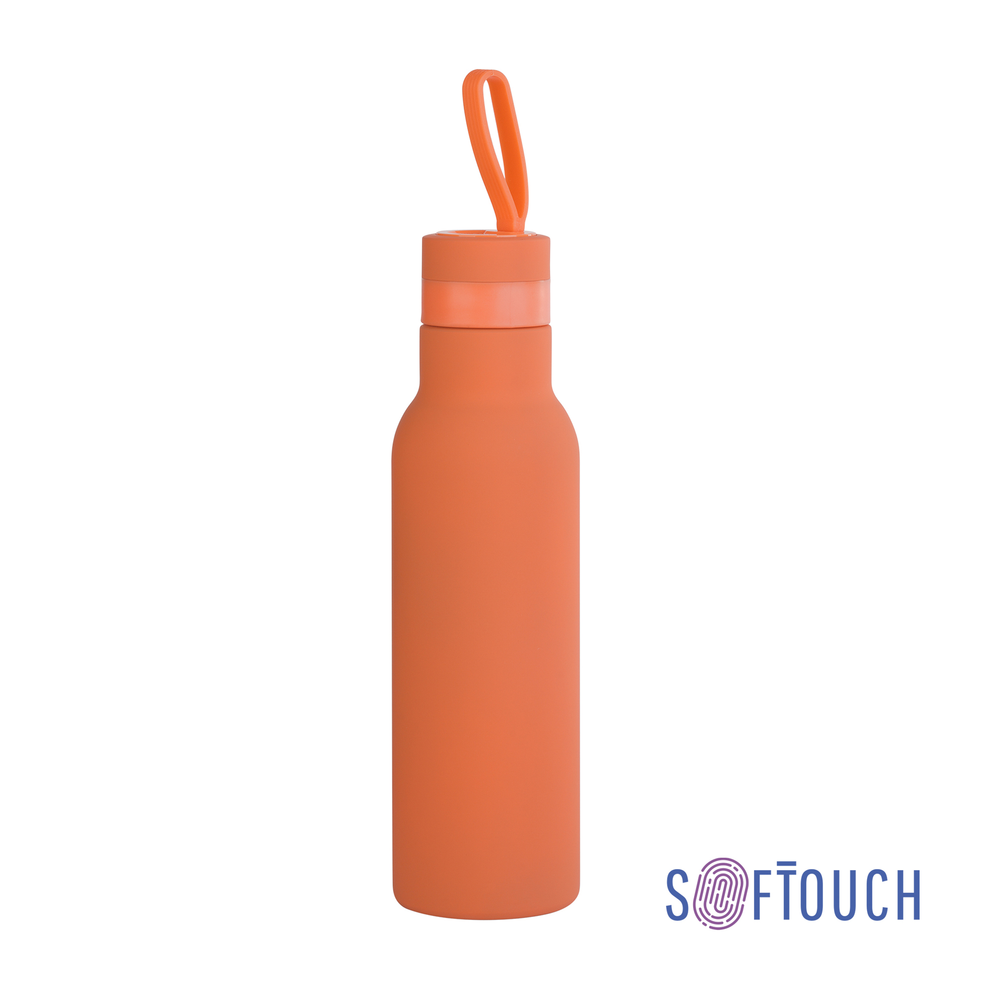 Бутылка для воды "Фитнес" 700 мл, покрытие soft touch, зеленый