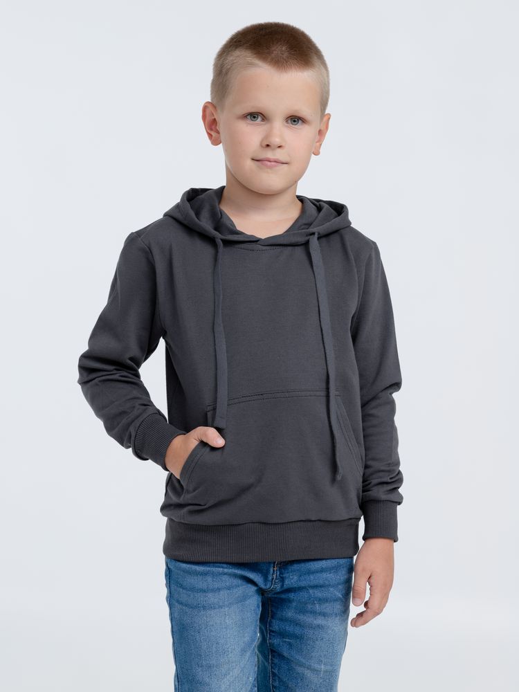 Худи детское Kirenga Kids 2.0, темно-серое (графит), 8 лет