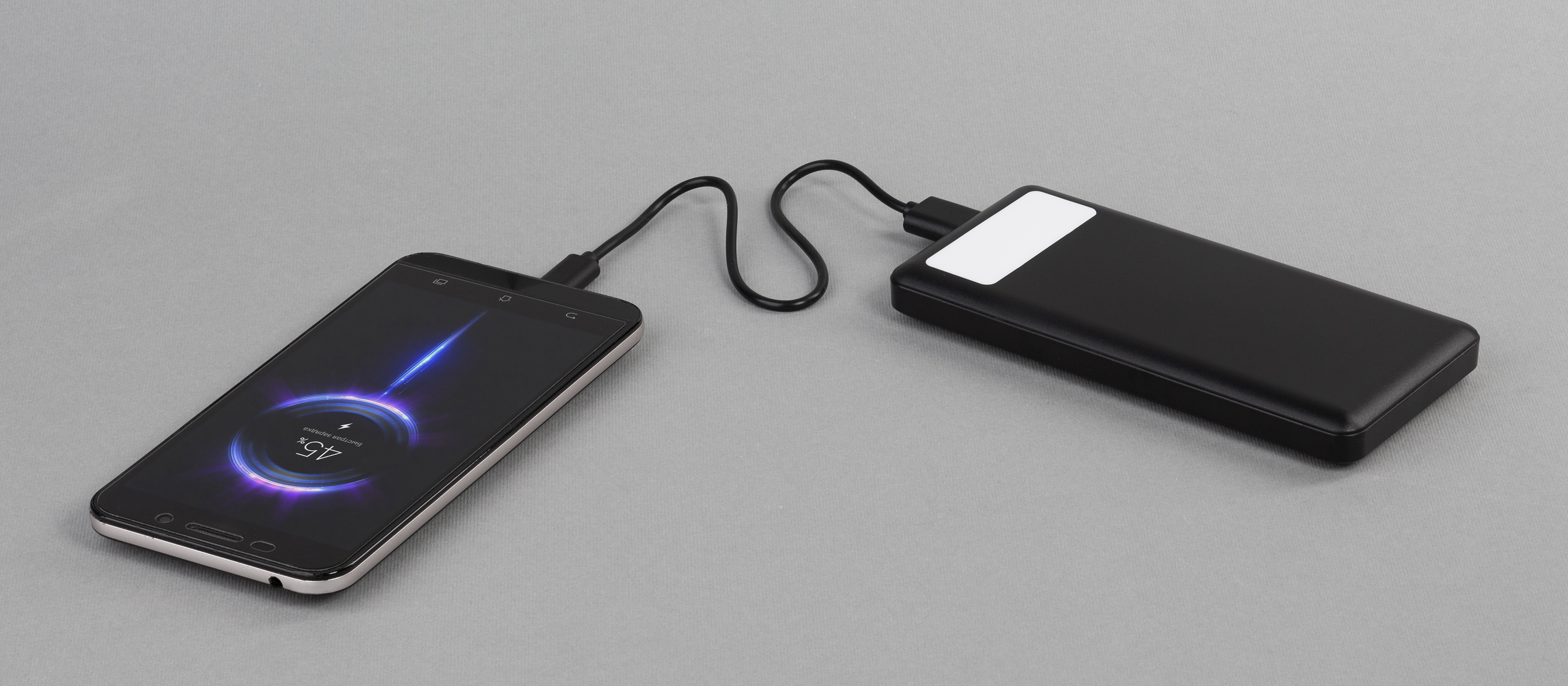 Зарядное устройство "Lumos" 10000 mAh с фонариком, белый
