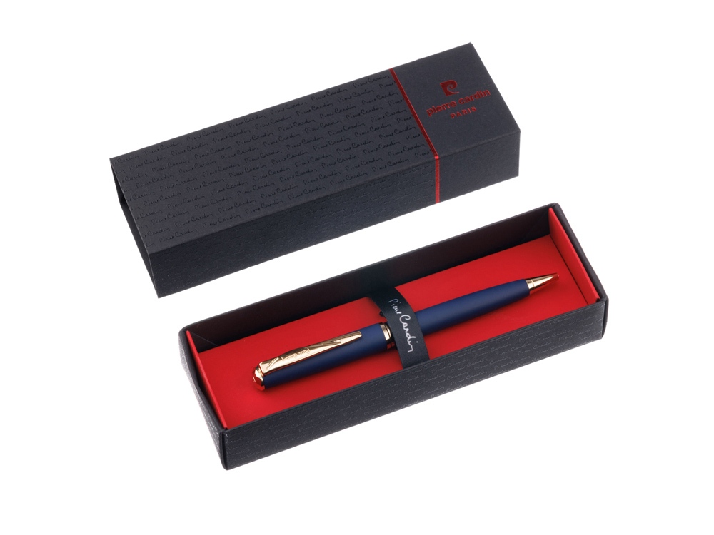Ручка шариковая Pierre Cardin коллекция ГАММА КЛАССИКА | GAMME CLASSIC. Корпус - латунь. Цвет - синий. Упаковка Е