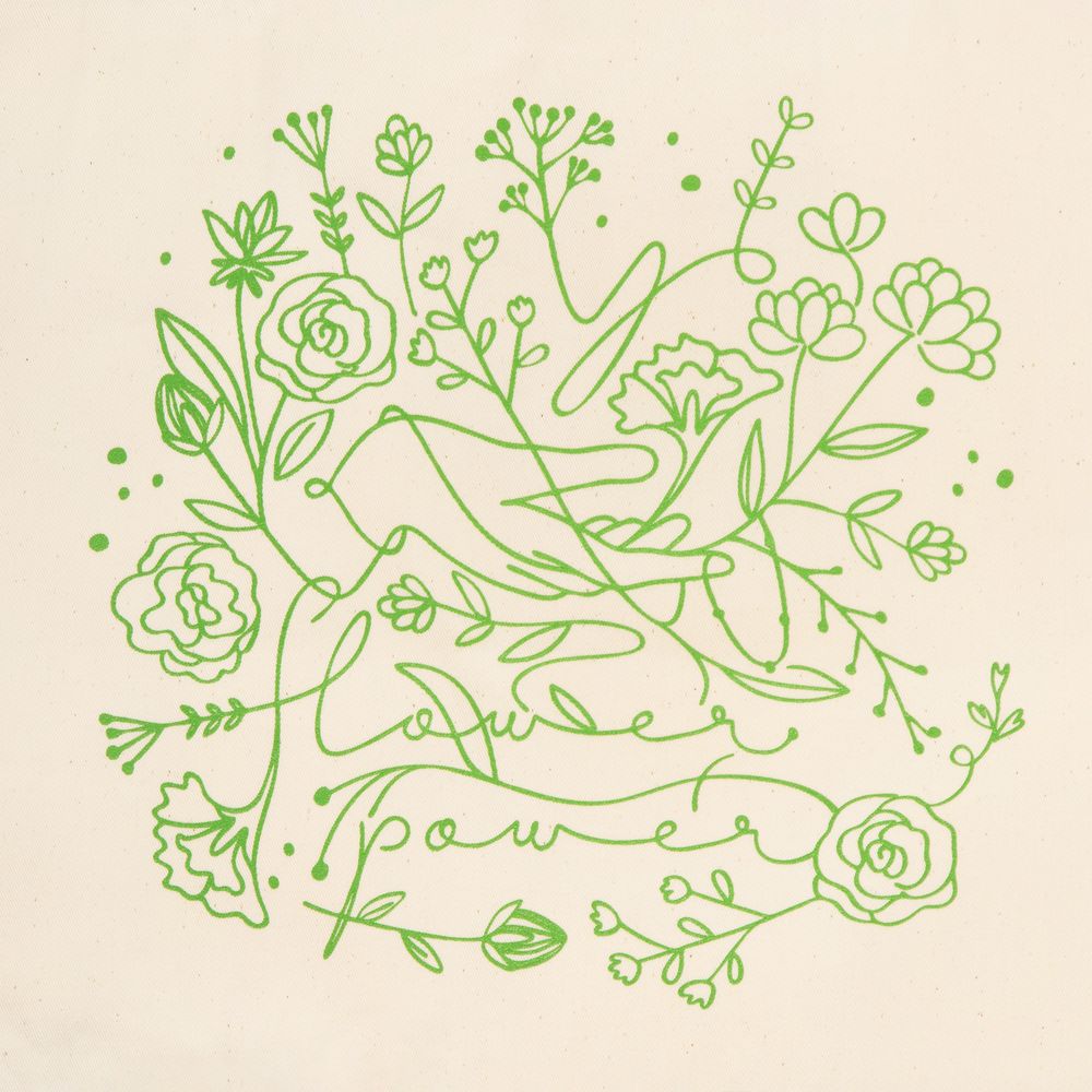 Холщовая сумка Flower Power — пример нанесения логотипа (CoolColor) | Print Logo