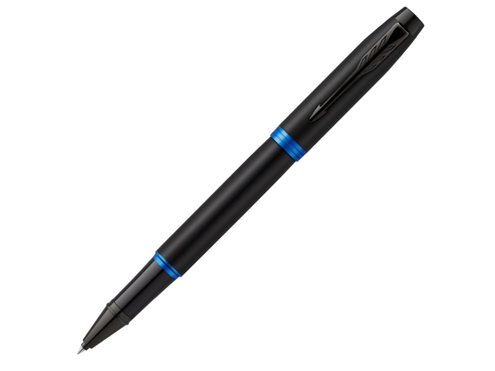 Ручка-роллер Parker IM Vibrant Rings Flame Blue с логотипом Parker | Print Logo