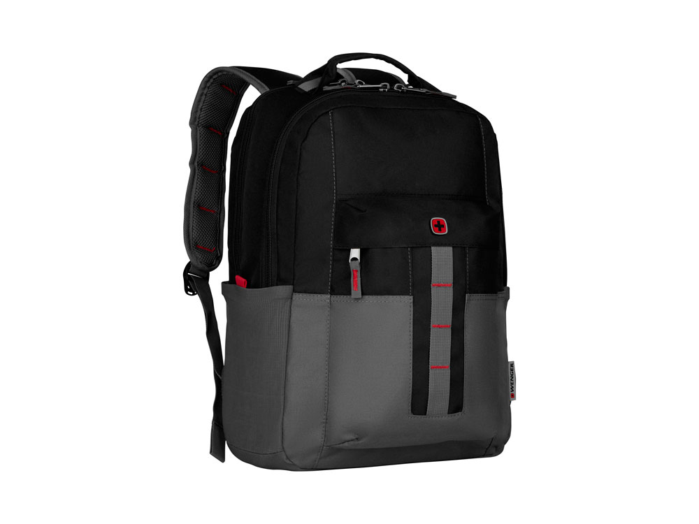 Рюкзак Ero Pro WENGER 16, черный/серый, полиэстер, 34 x 25 x 45 см, 20 л