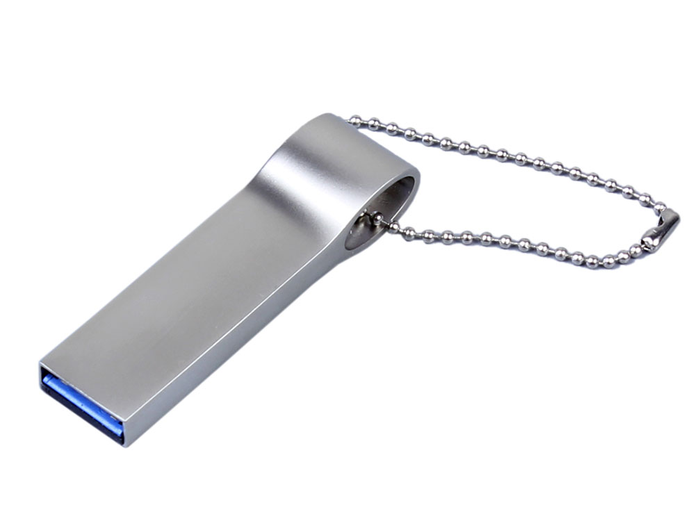 USB 2.0-флешка на 128 Гб с мини чипом и боковым отверстием для цепочки с логотипом  | Print Logo