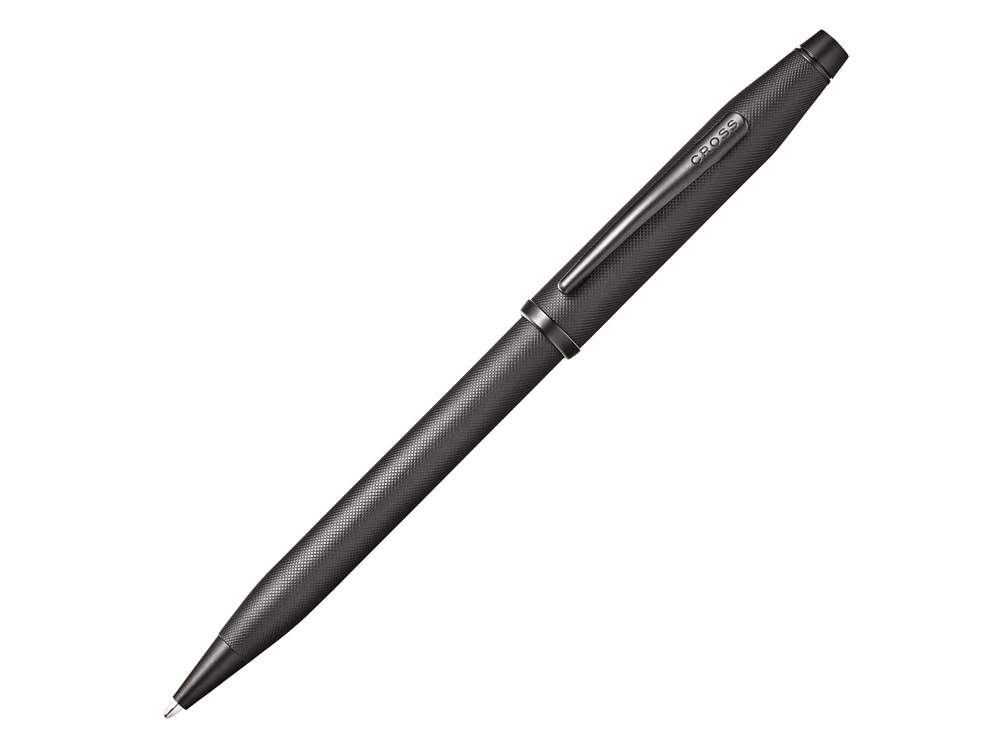 Ручка шариковая Century II Black Micro Knurl с логотипом Cross | Print Logo