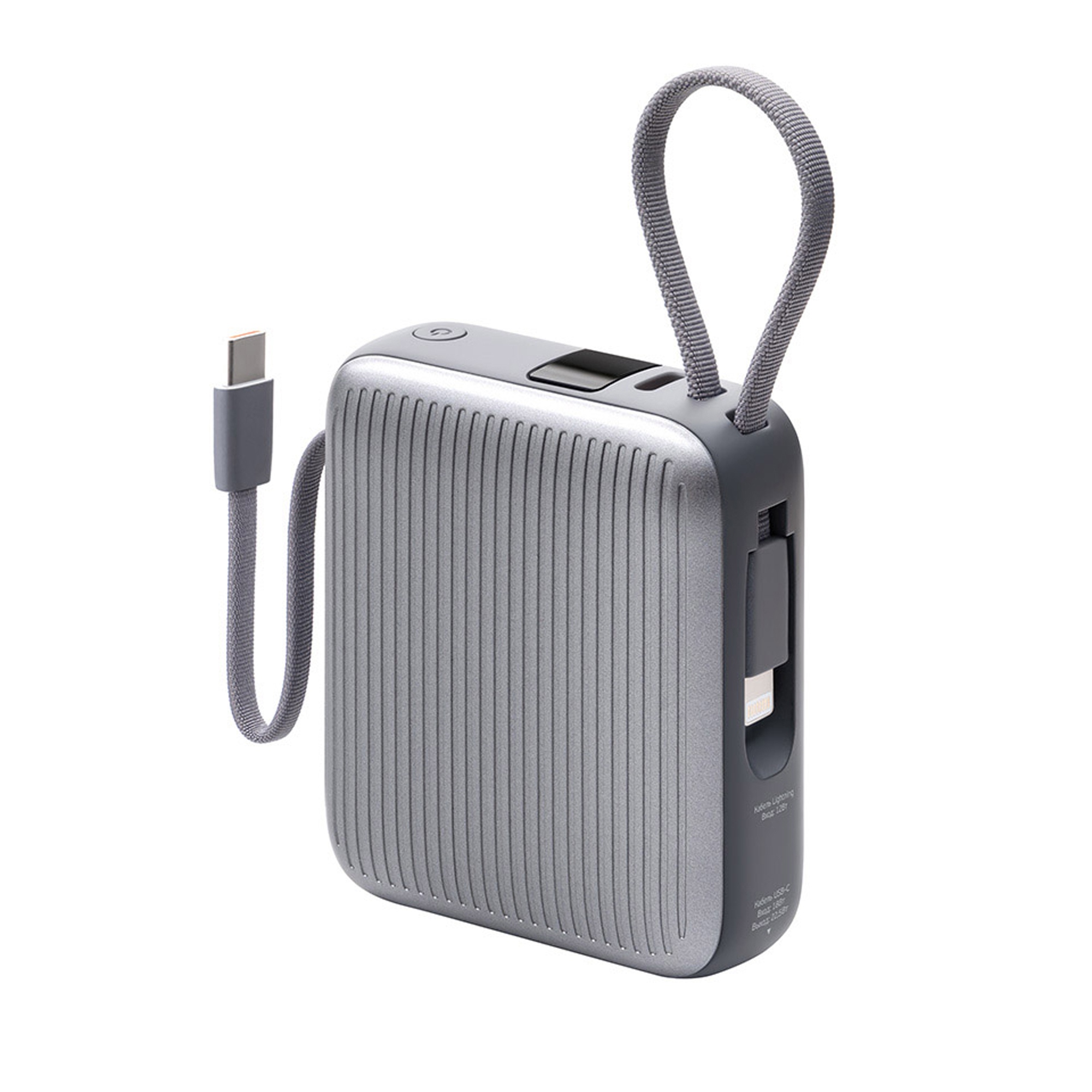 Внешний АКБ NRG Turbo Cable 10000 mAh, 22,5Вт, графит, Deppa