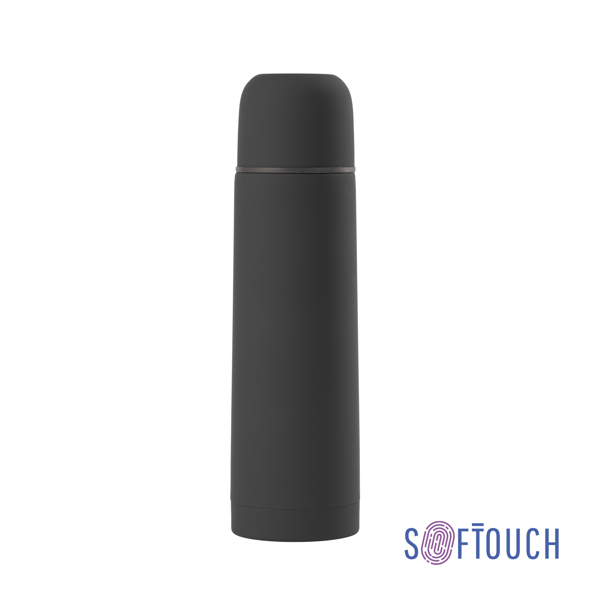 Термос "Крит" 500 мл, покрытие soft touch, бирюзовый
