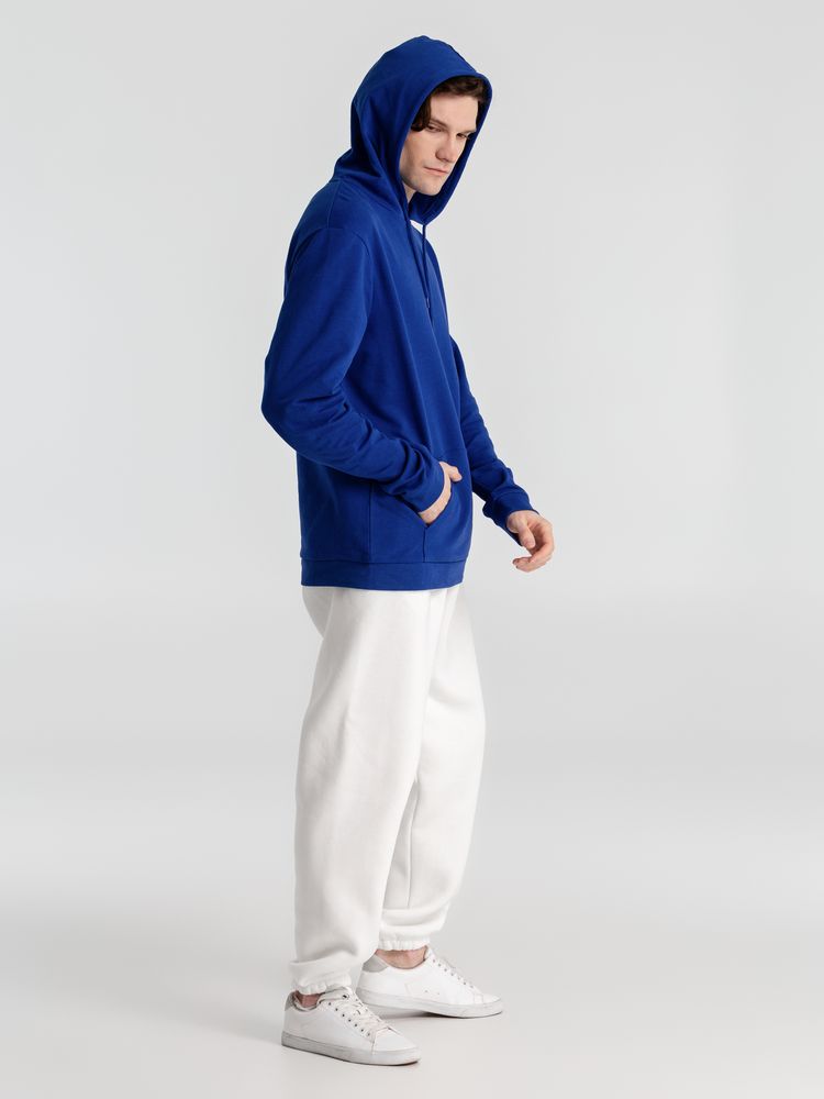 Толстовка с капюшоном унисекс Hoodie, ярко-синяя, размер XS
