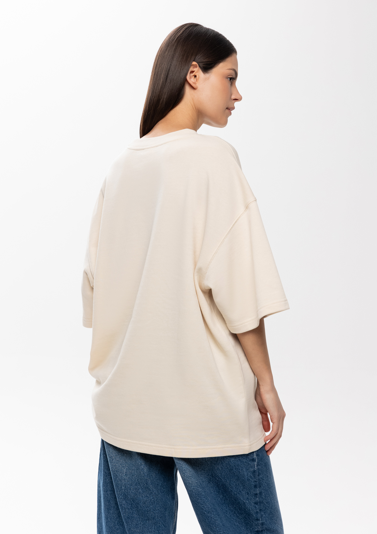 Футболка унисекс оверсайз STAN хлопок/полиэстер 260, 40, Молочный,  (11)  (44/XS)
