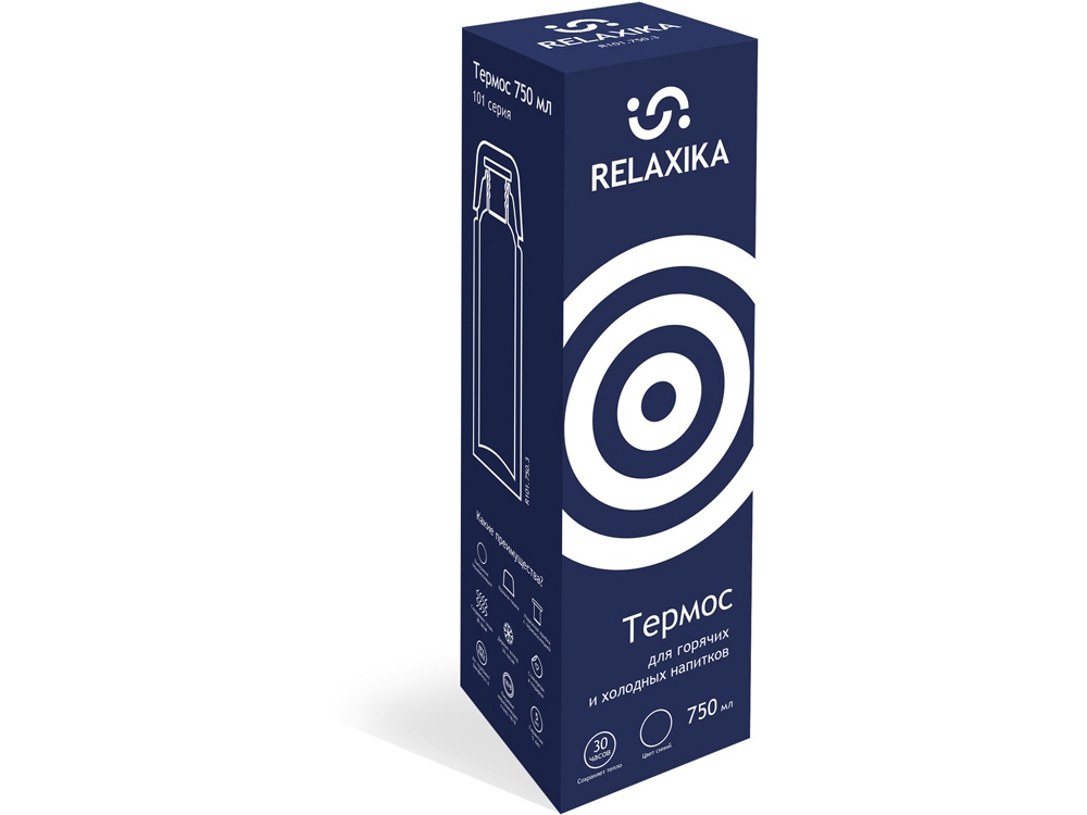 Термос Relaxika 101 (0,75 литра), темно-синий (без лого)