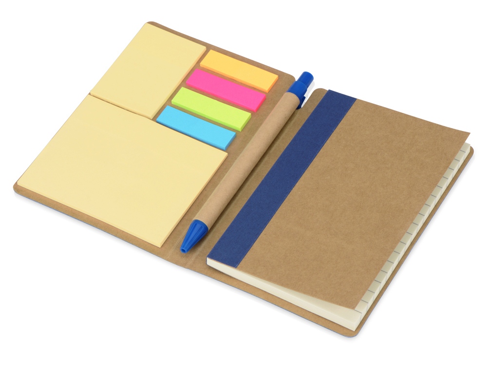 Набор стикеров Write and stick с ручкой и блокнотом, синий