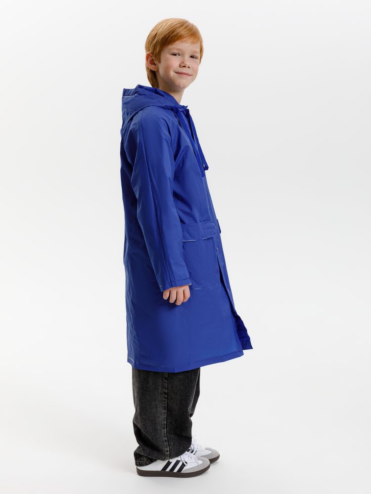 Дождевик детский RainDrop Kids, ярко-синий, 10 лет (рост 130-140)