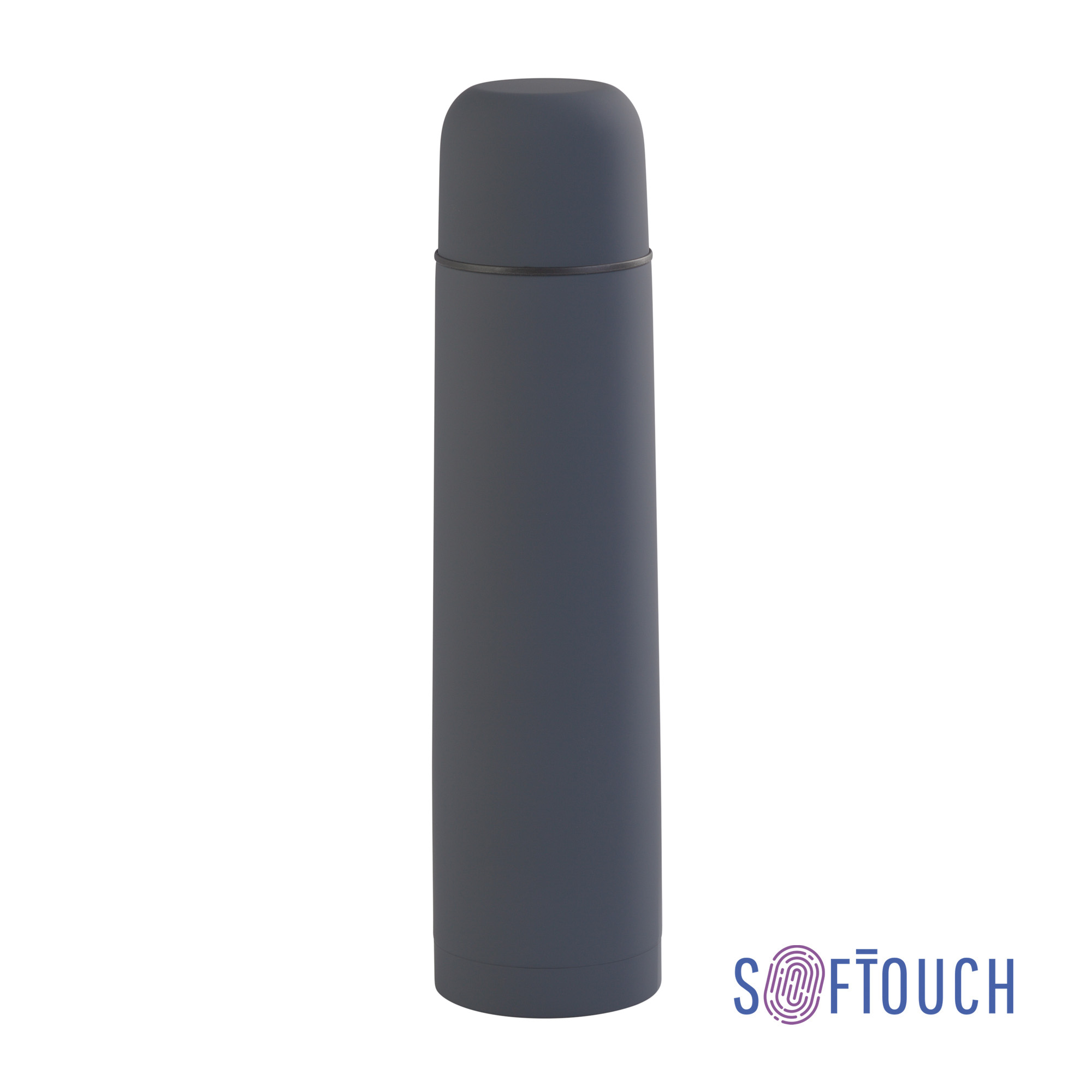 Термос "Родос" 1000 мл, покрытие soft touch, серый