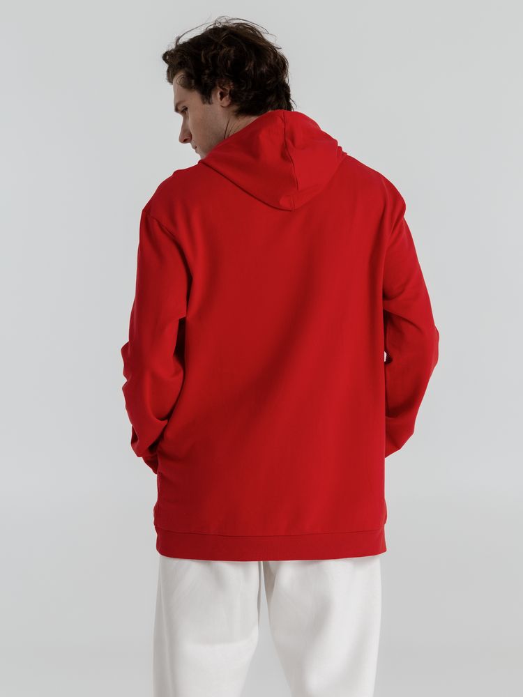 Толстовка с капюшоном унисекс Hoodie, красная, размер S